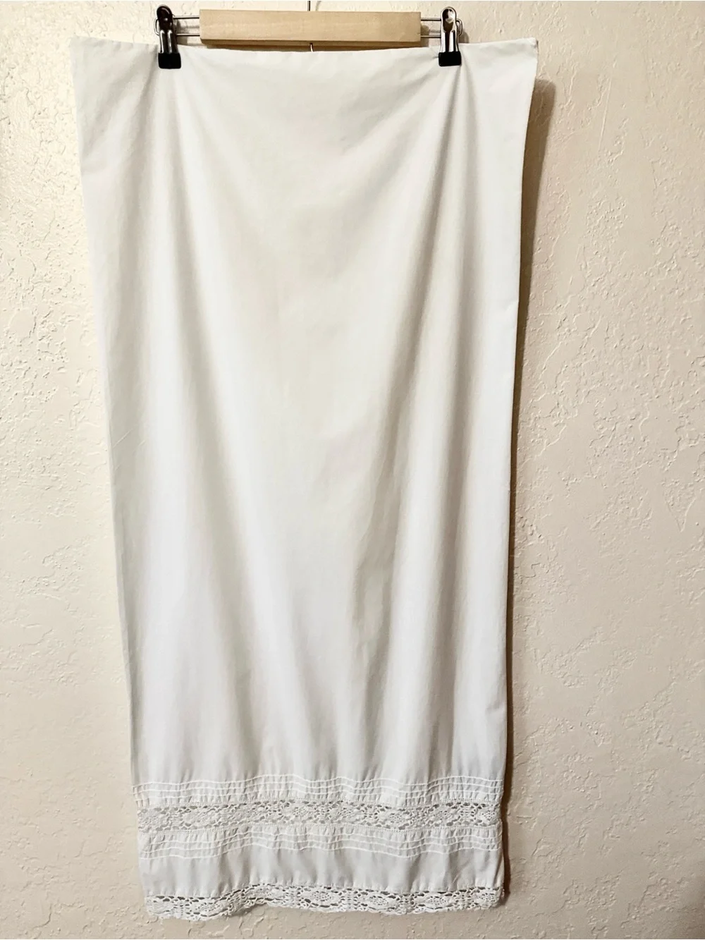 Vtg Ralph Lauren Home/Lake Floral King Pillow Cases Set Ivory Crochet Lace Hem
